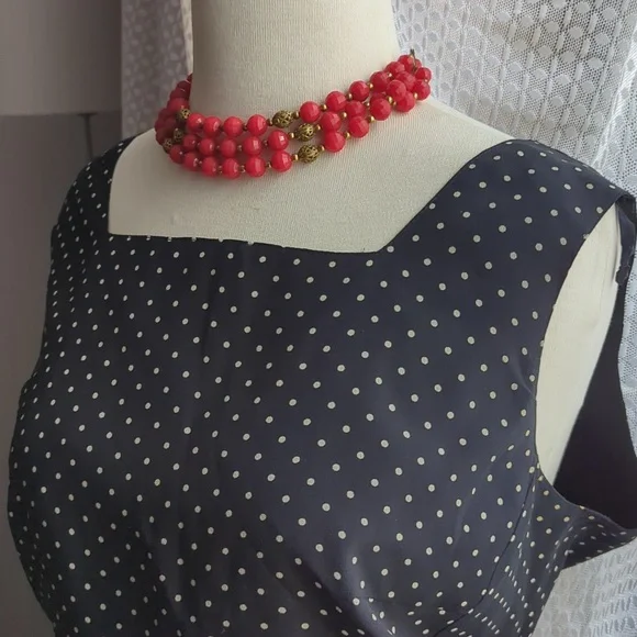 DANY Polkadot Black Skirt Set Made in Italy - Picture 8 of 17